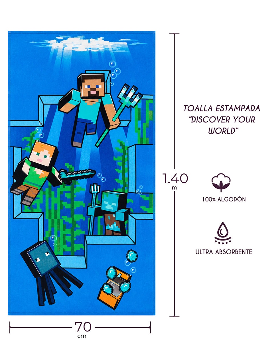 Toalla Minecraft de algodón 3