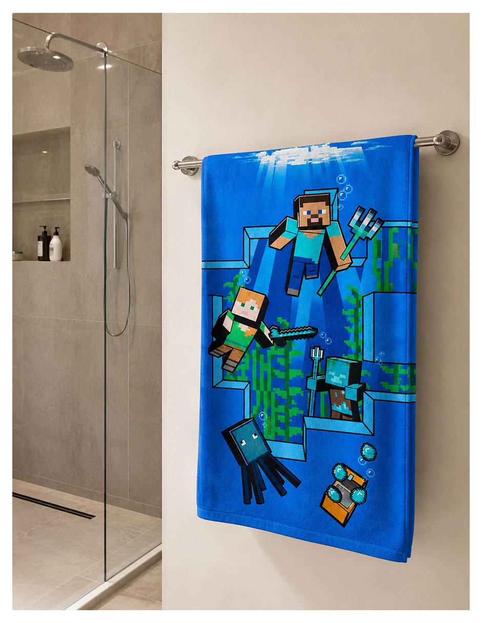 Toalla Minecraft de algodón 5