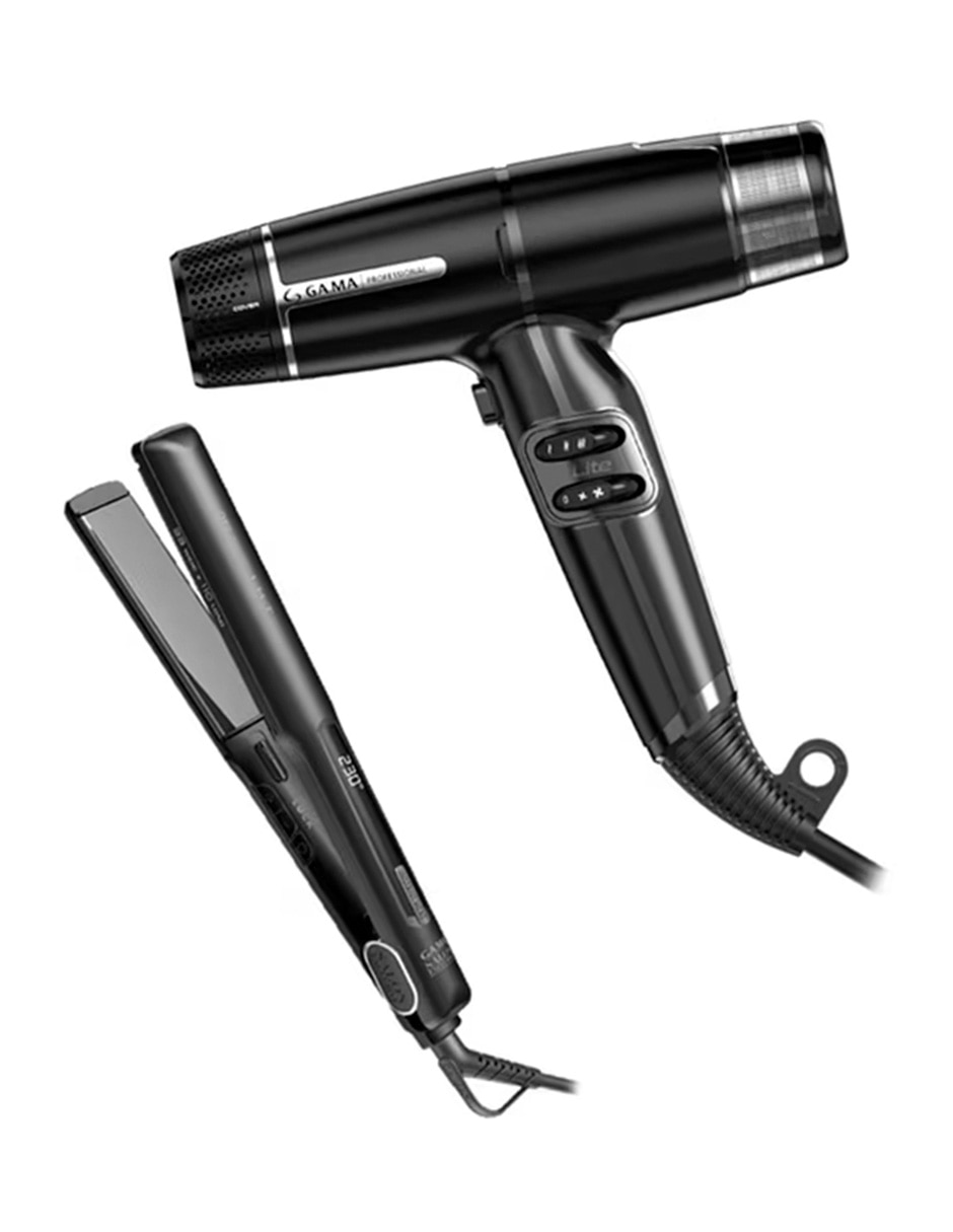 Set secadora de cabello Gama Italy combo alaciadora G-Style digital y secadora Iq Lite