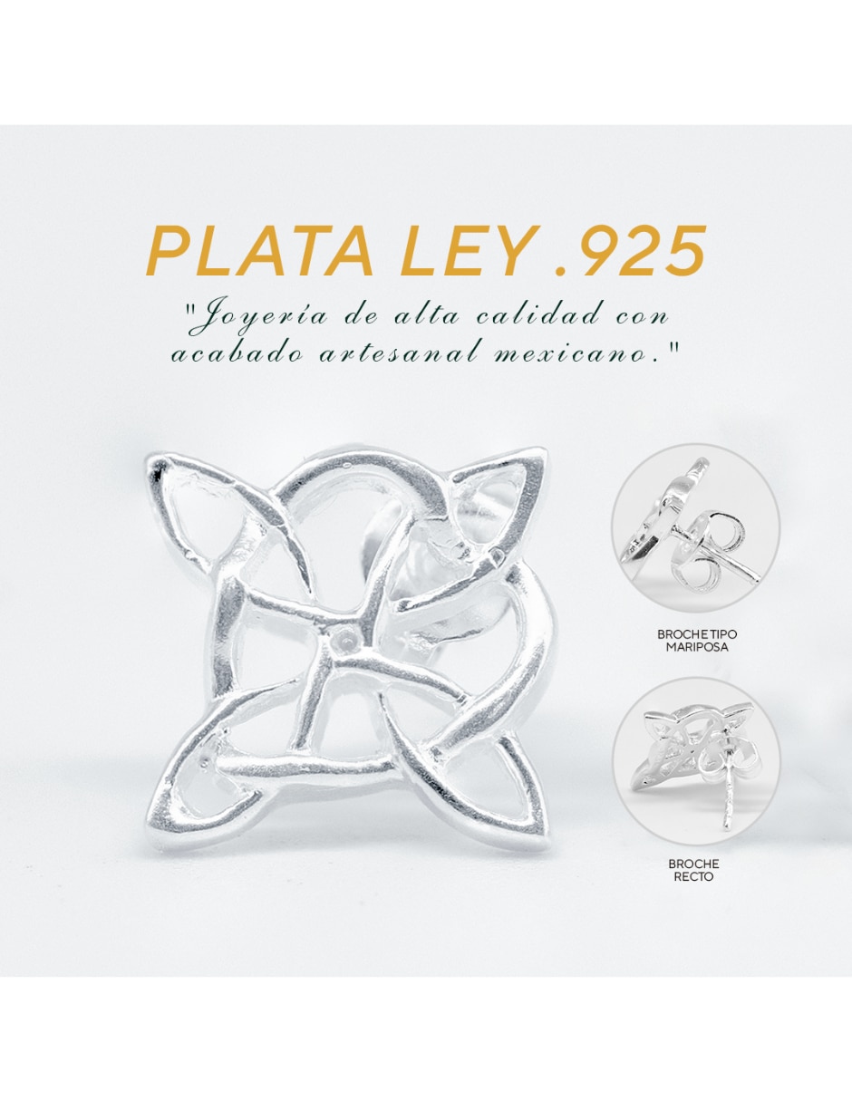 Set de aretes de plata circonita 2