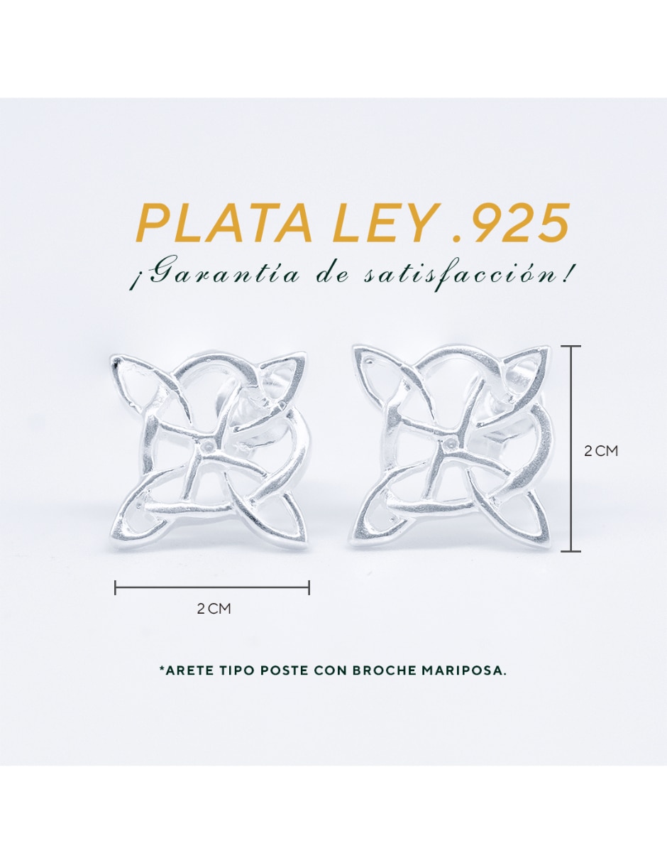 Set de aretes de plata circonita 3