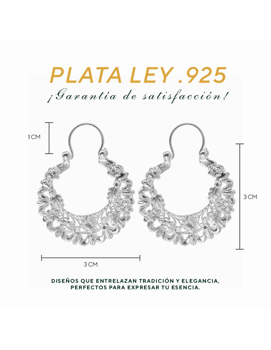 Set de aretes de plata circonita 2