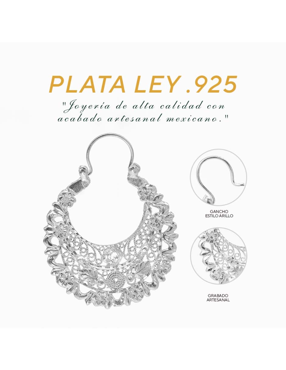 Aretes cortos de plata P 925 con acabado brillante circonita 2