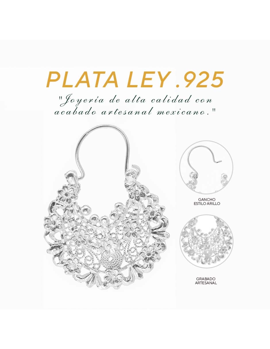Aretes cortos de plata P 925 con acabado diamantado circonita 3