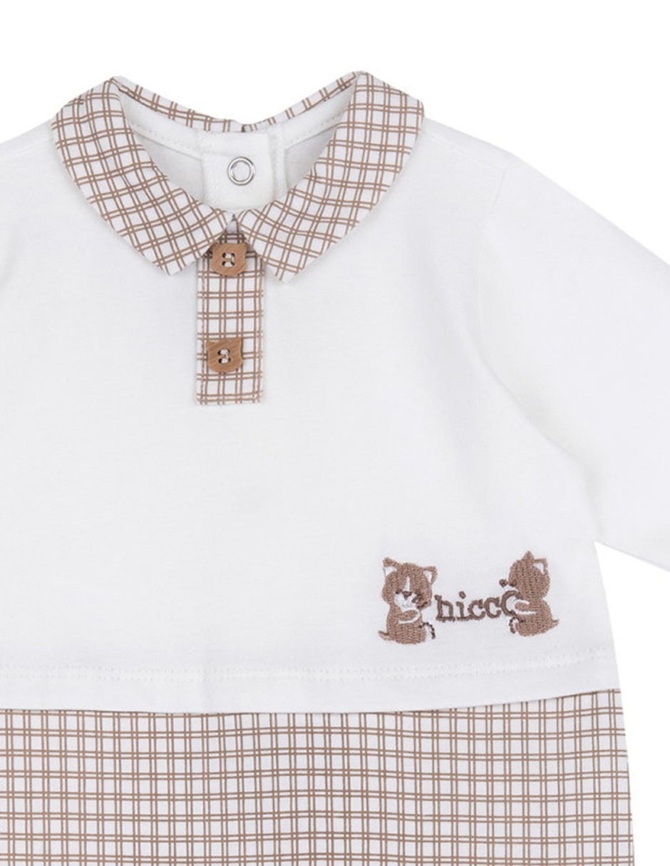 Mameluco my first chicco de algodón para bebé niño 4