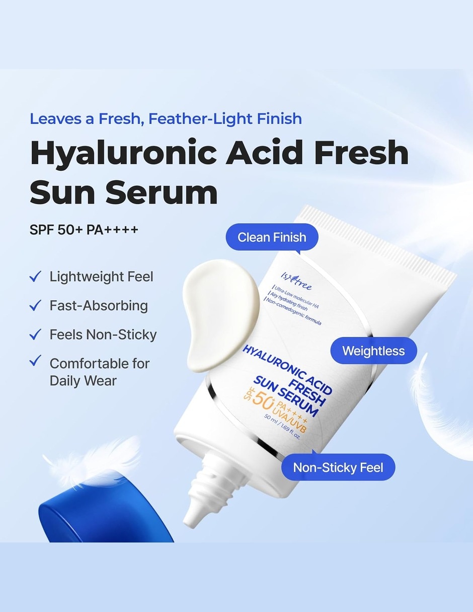 Protector solar FPS 50+ Hyaluronic Acid Fresh Sun Serum 5