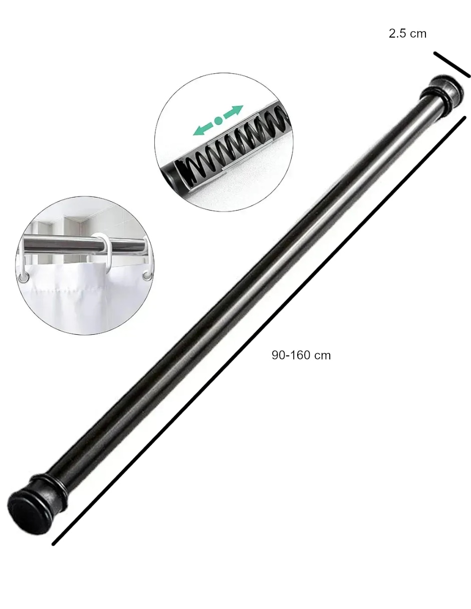 Cortinero de acero inoxidable Genérica extensible