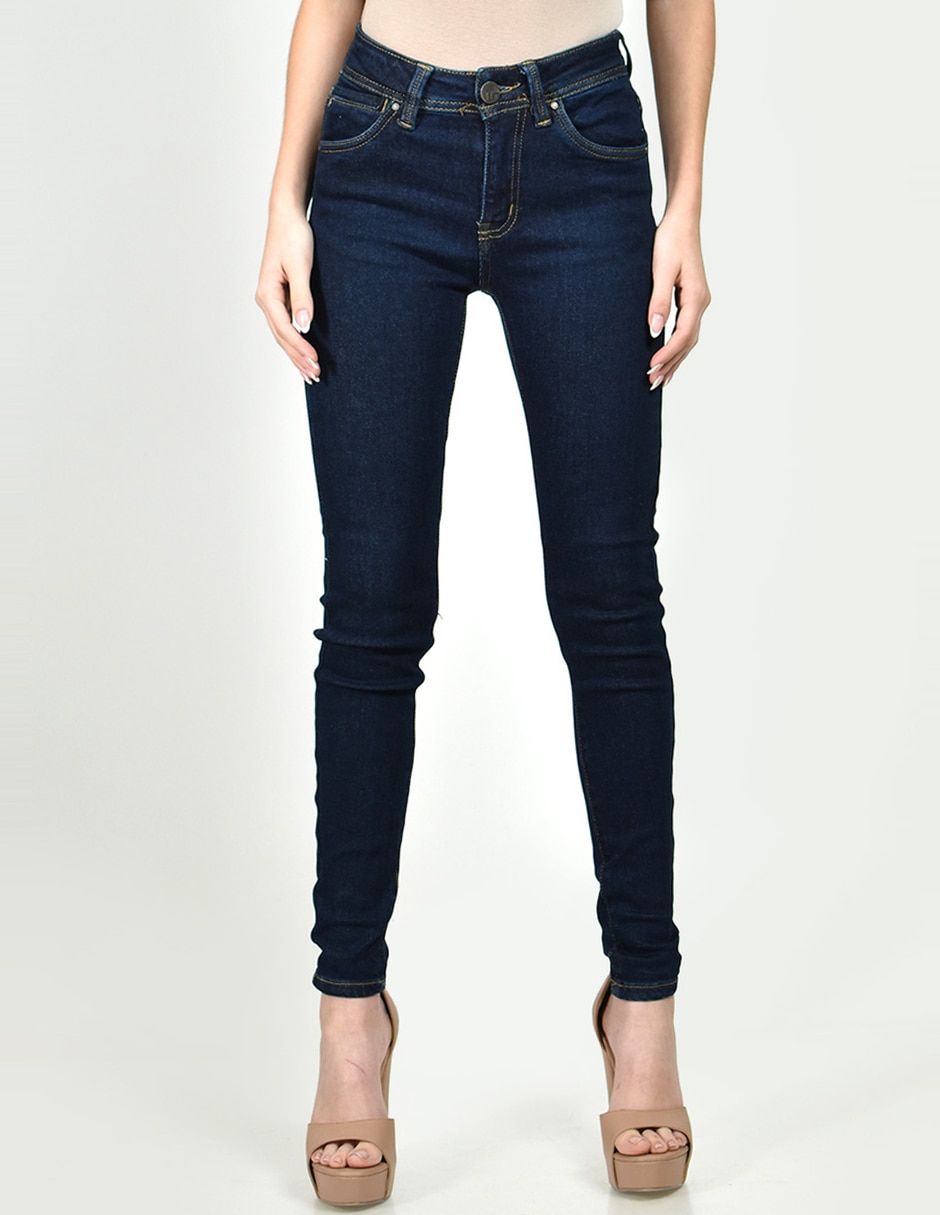 Jeans regular skinny cintura roman fashion para mujer