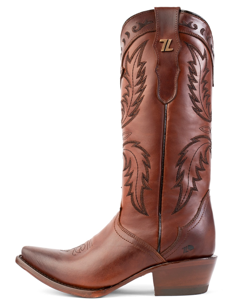 Bota cowboy abajo de la rodilla siete leguas de piel para mujer
