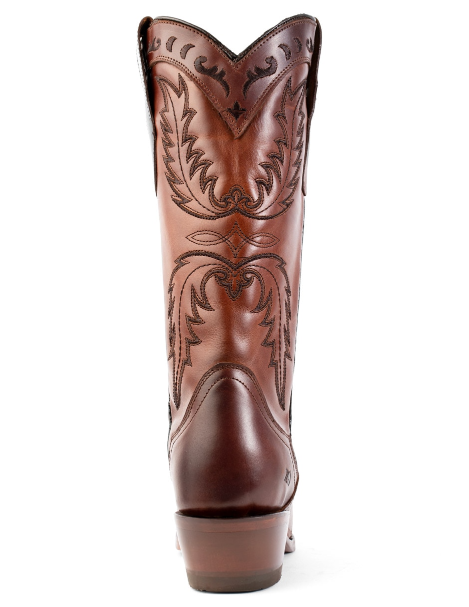 Bota cowboy abajo de la rodilla siete leguas de piel para mujer