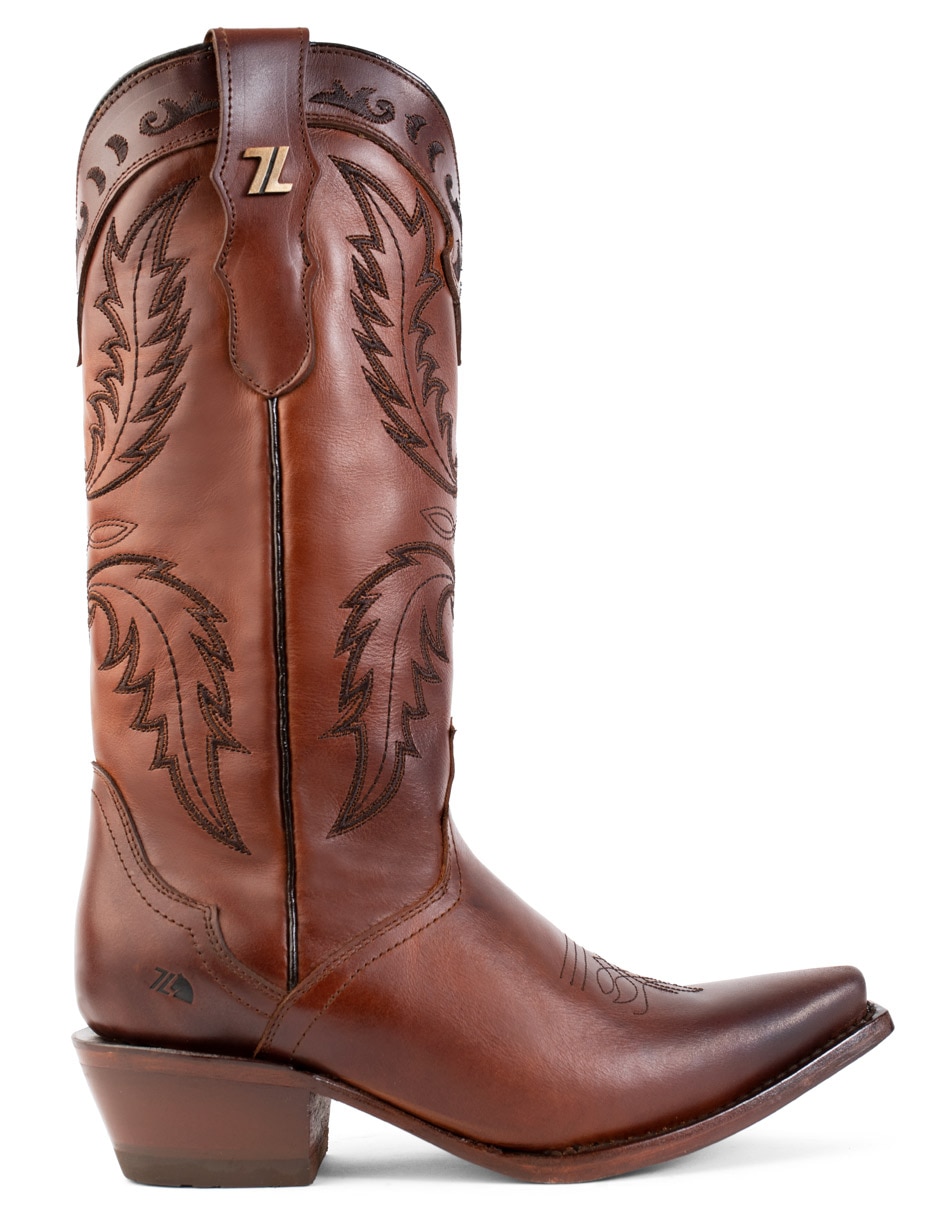 Bota cowboy abajo de la rodilla siete leguas de piel para mujer