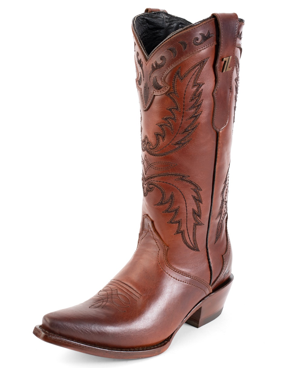 Bota cowboy abajo de la rodilla siete leguas de piel para mujer