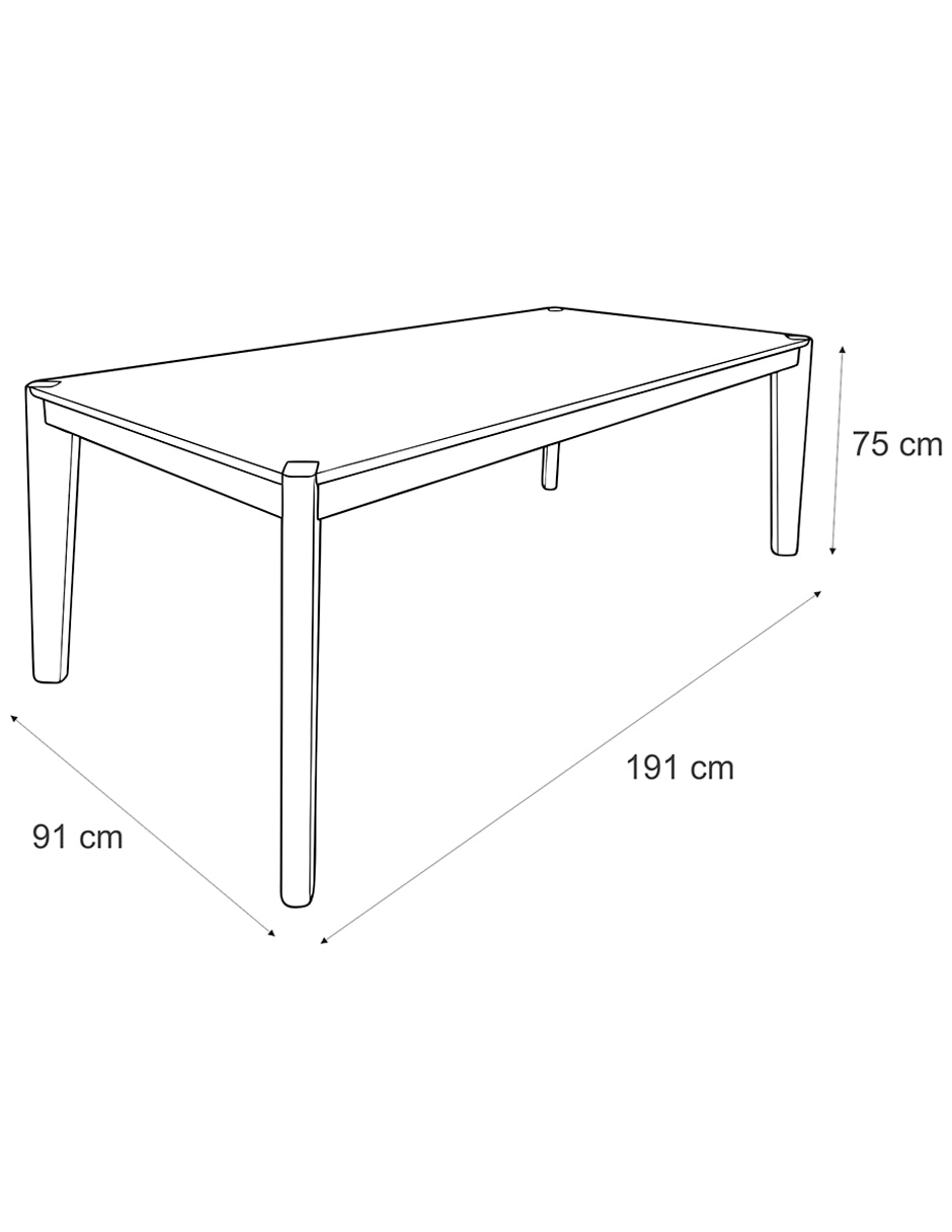 Mesa Antibes de MDF y madera 6