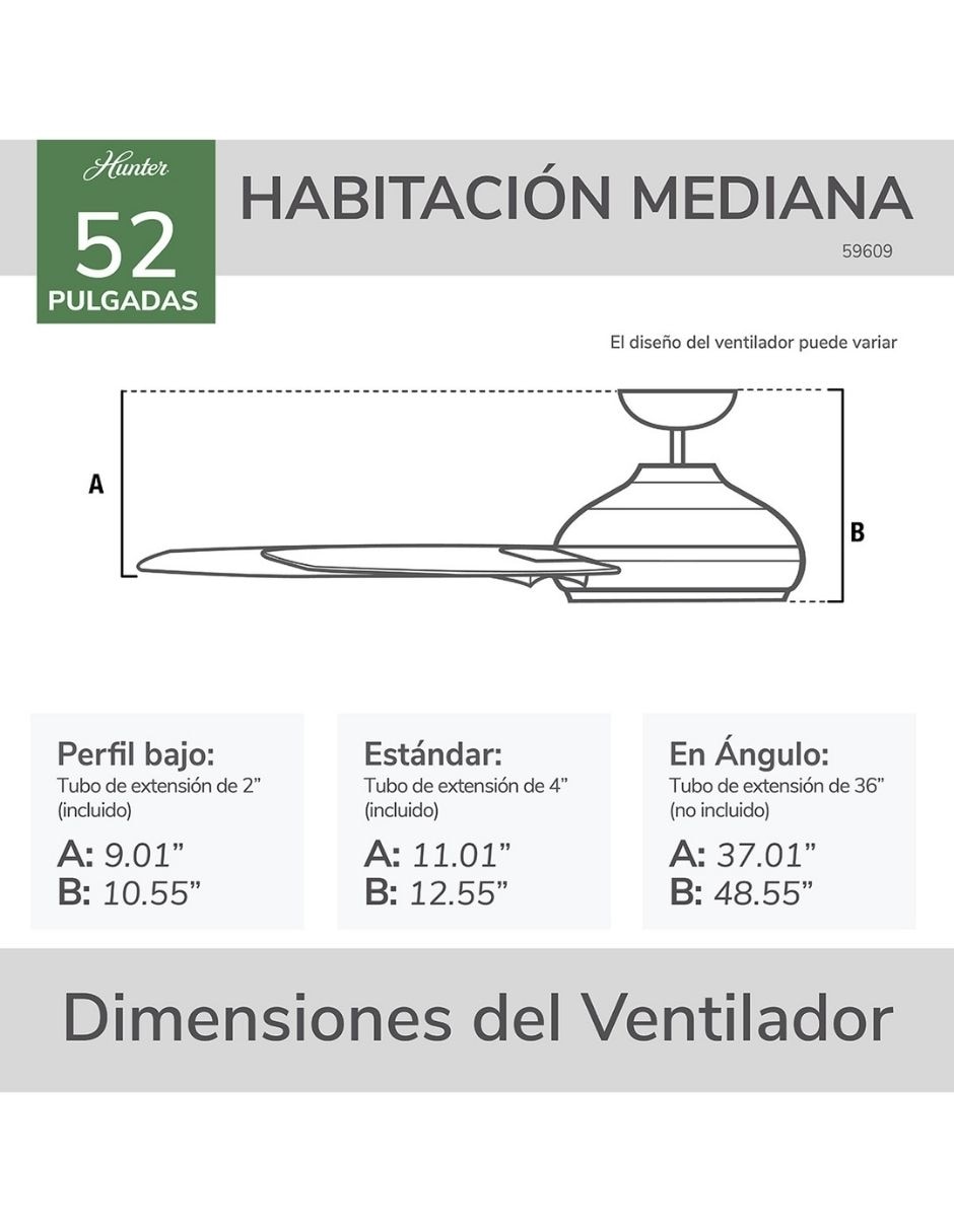 Ventilador de techo con control remoto 3 velocidades 7