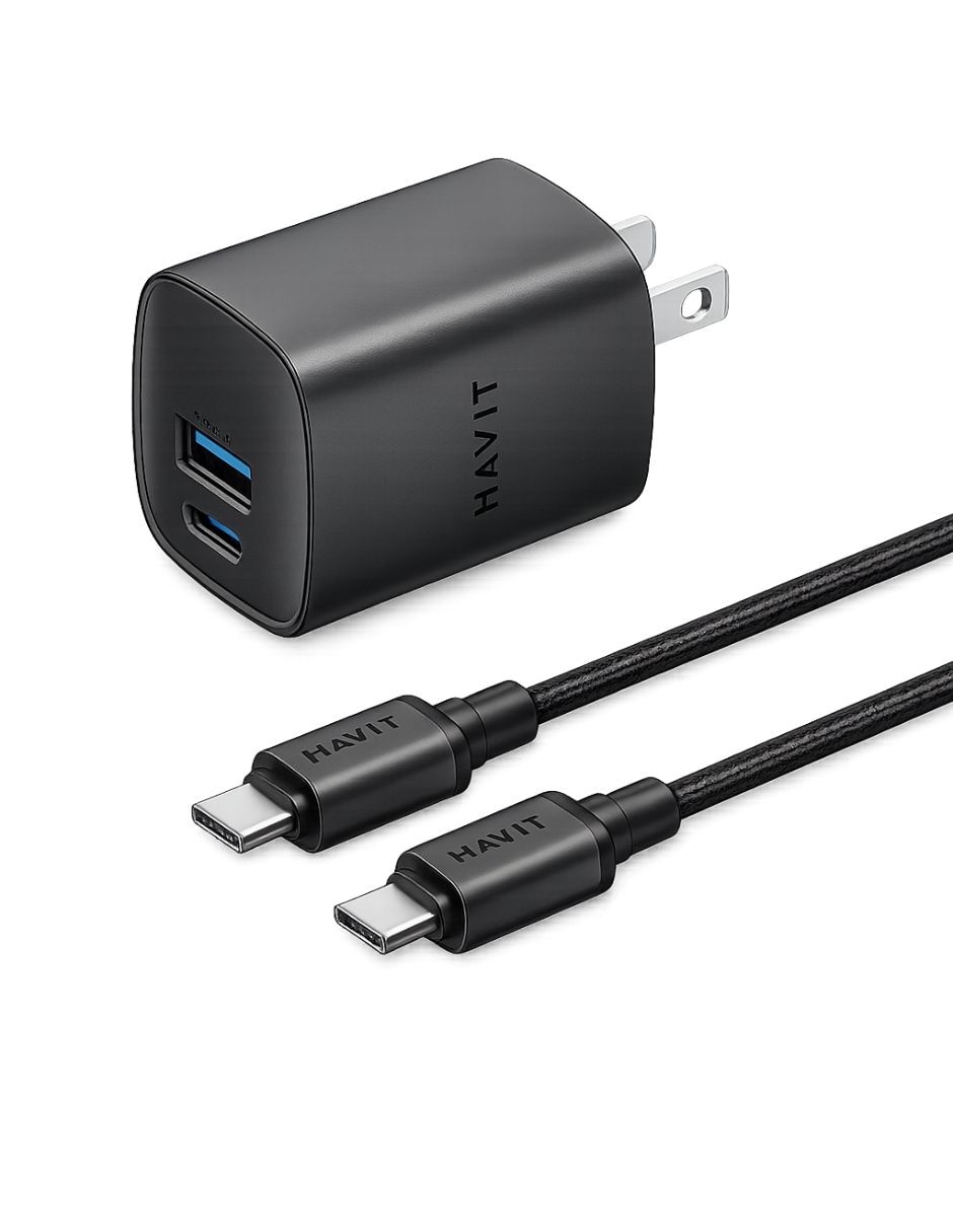 Cargador pared USB tipo A + USB tipo C 30 W