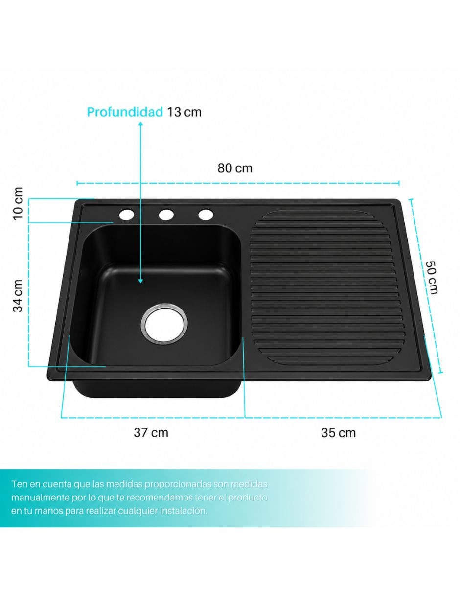 Fregadero de acero inoxidable con escurridor 6