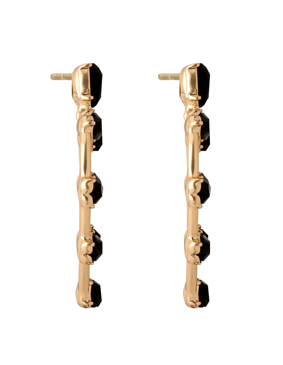 Aretes largos de corazón Melanie con acabado brillante 3