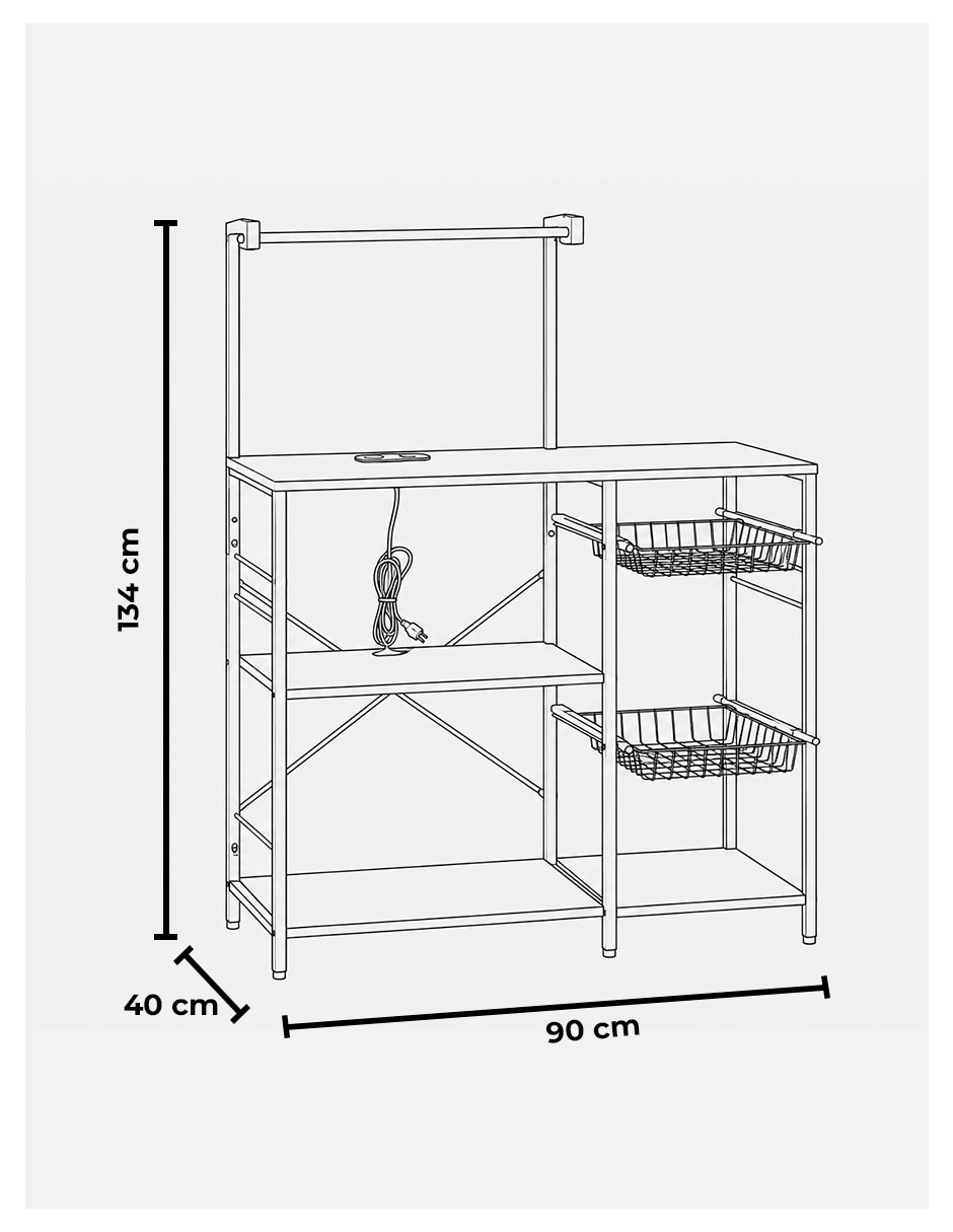 Estante de Madera MU:4LIFE RCC-25064-C27