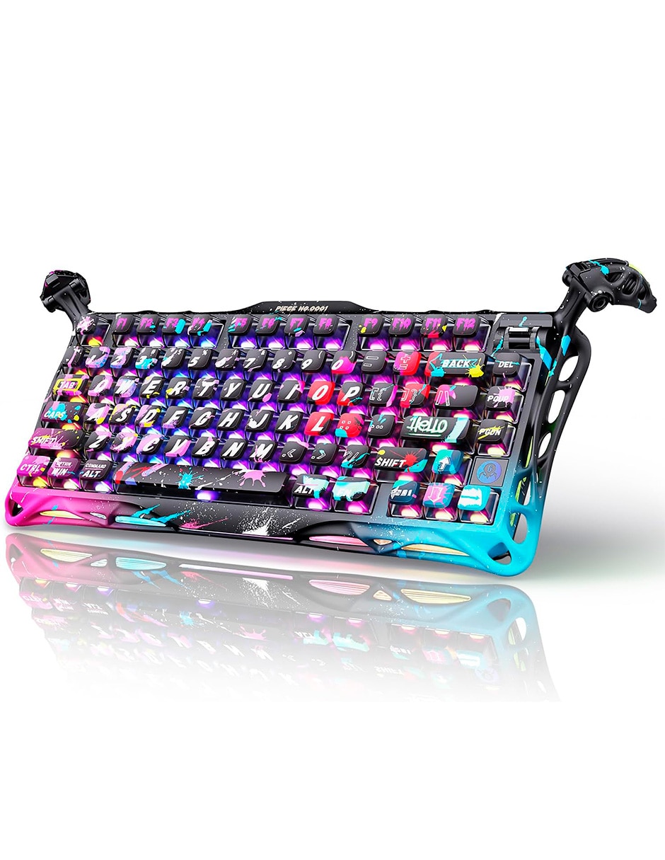 Teclado gamer USB-C QWERT inglés con interruptor Lineal (Red, Black) Mercury V75 Pro 1