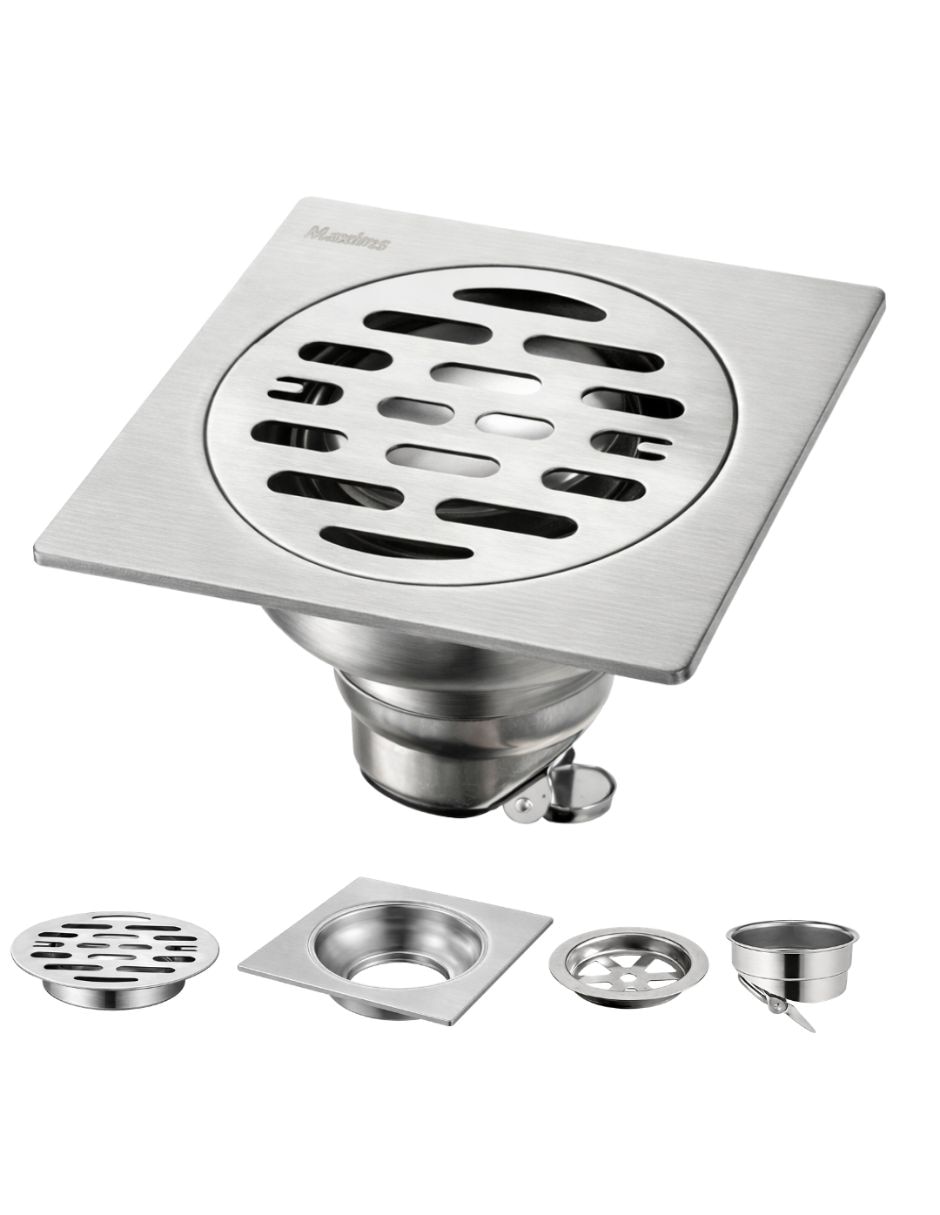 Coladera para piso de acero inoxidable anti olores 1