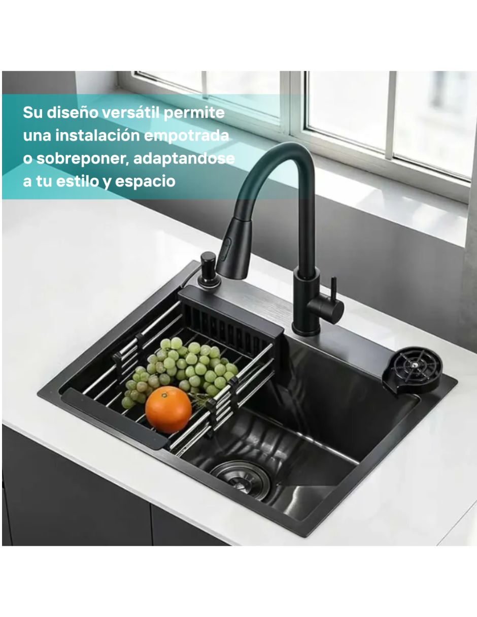 Tarja con escurridor Izquierdo de acero inoxidable con escurridor 6