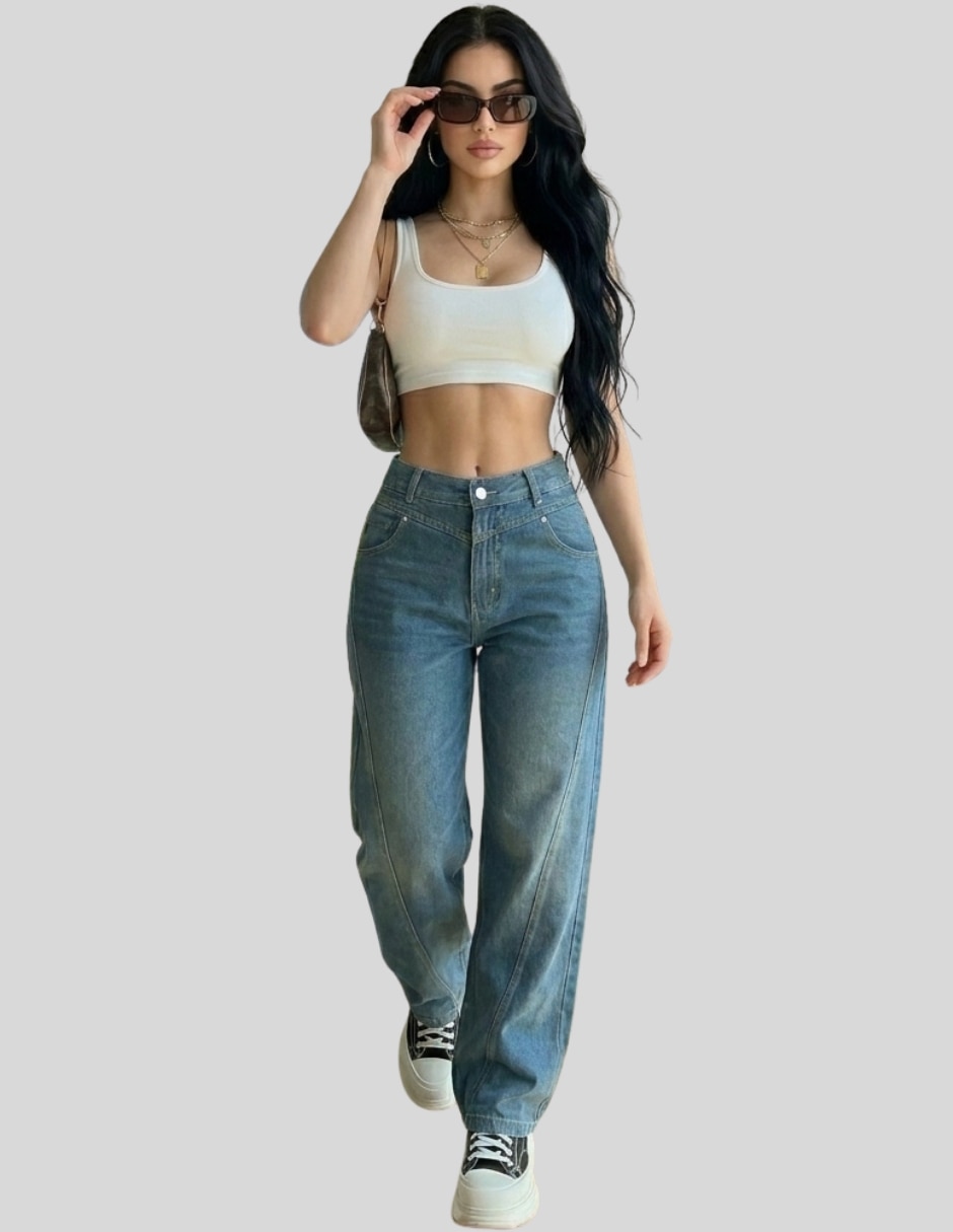 Pantalón regular para mujer 4