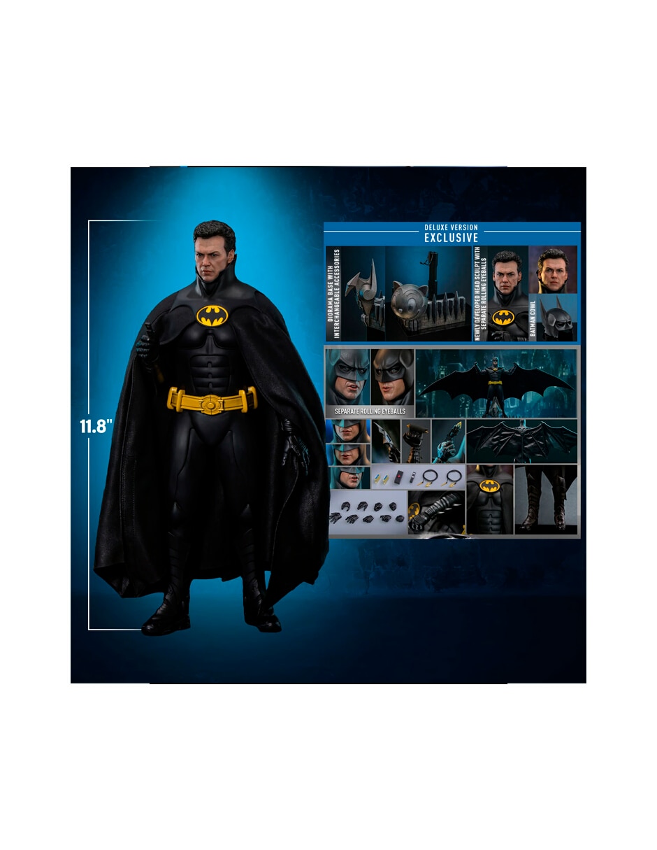 Figura de colección articulada Batman Returns Batman Michael Keaton Deluxe Hot Toys