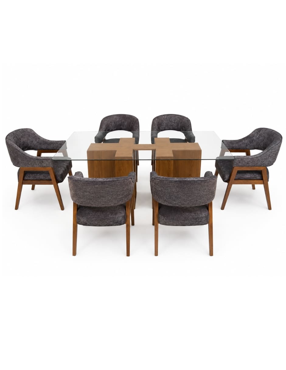 Comedor para 6 personas de cristal Comedor para 6 personas de cristal