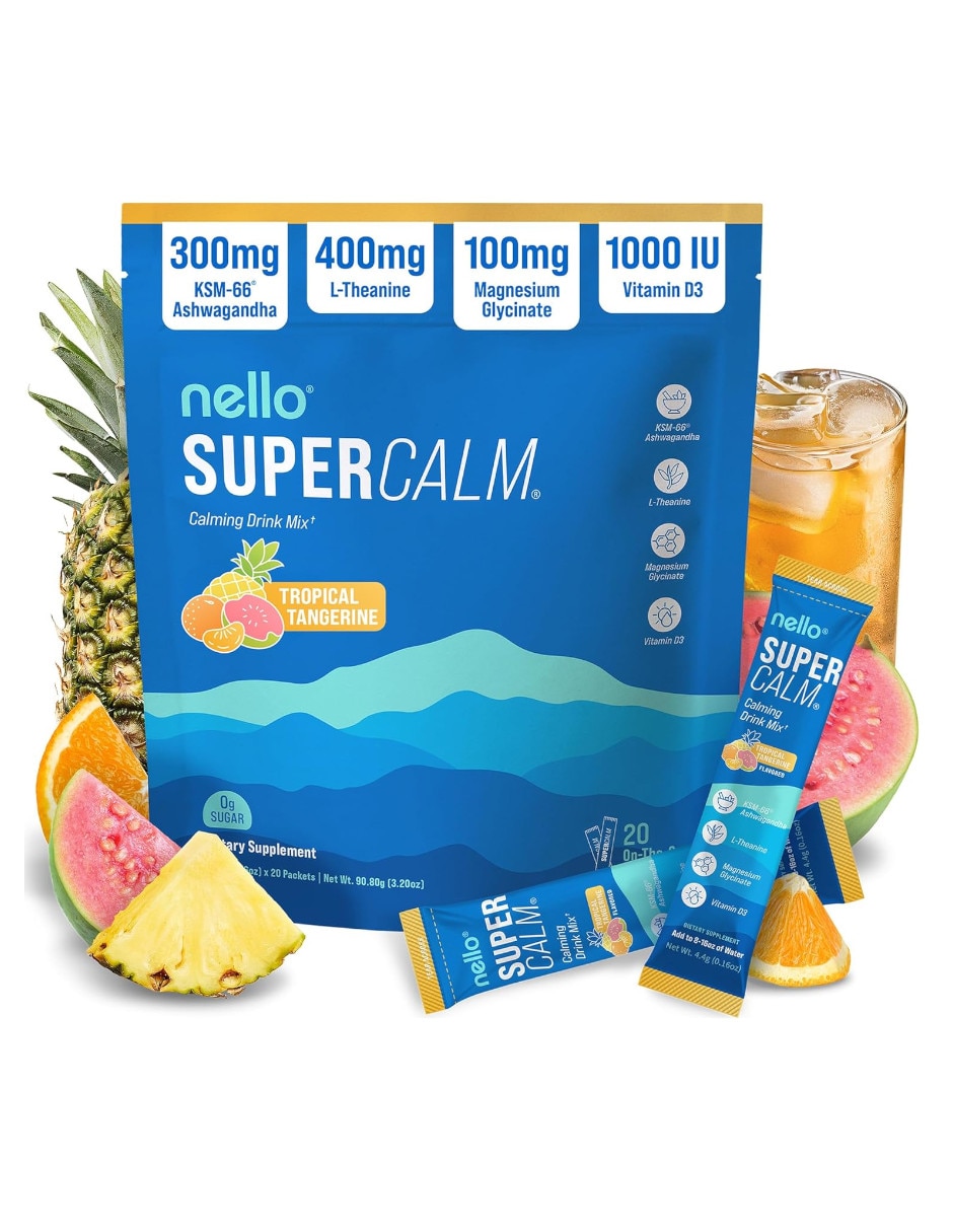 Supercalm con Ashwagandha y Magnesio sabor mandarina tropical de 20 sobres 2