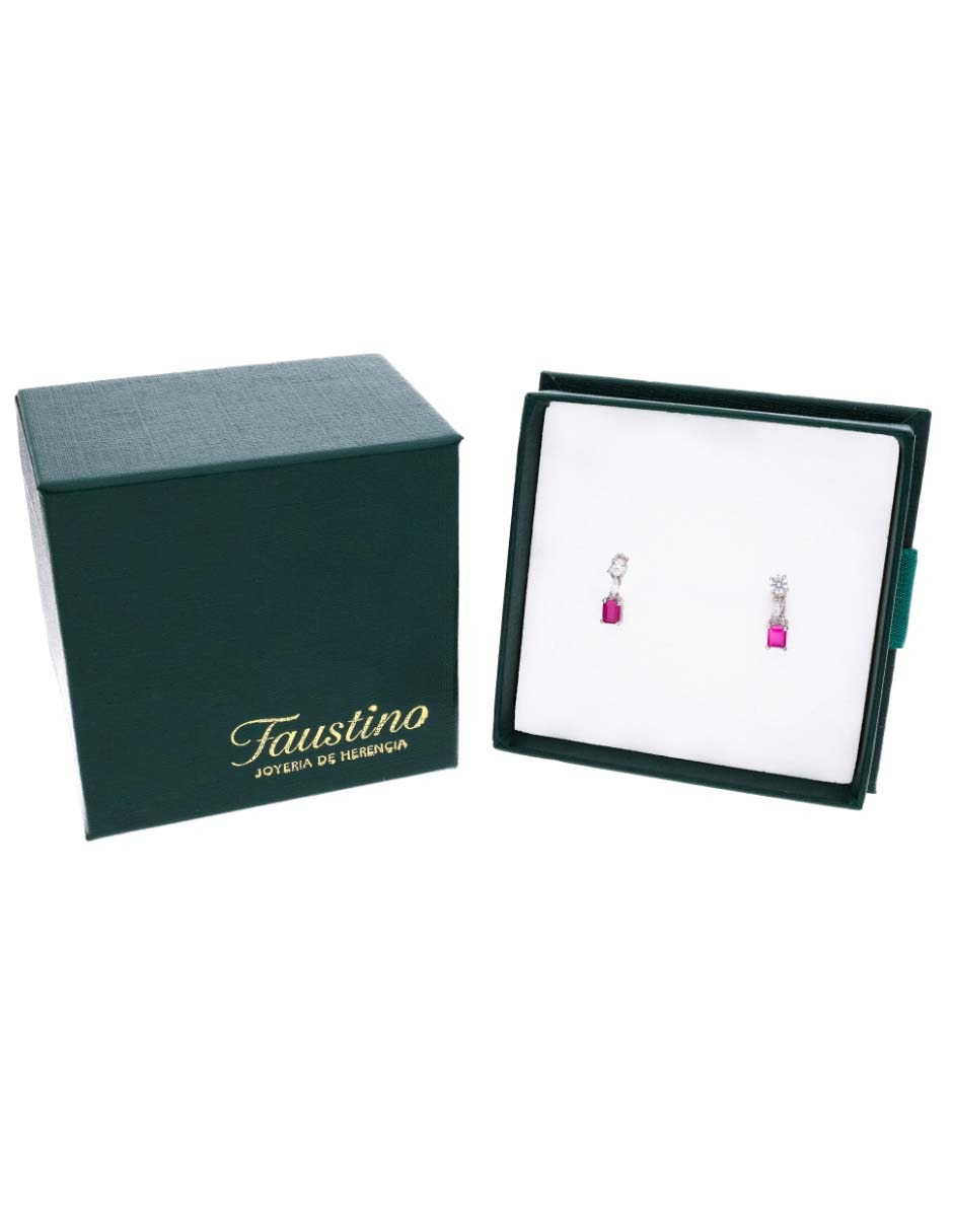Aretes de plata p925 acabado brillante zirconia 5