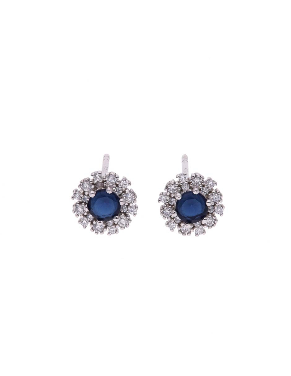Set de aretes de plata p 925 con acabado brillante