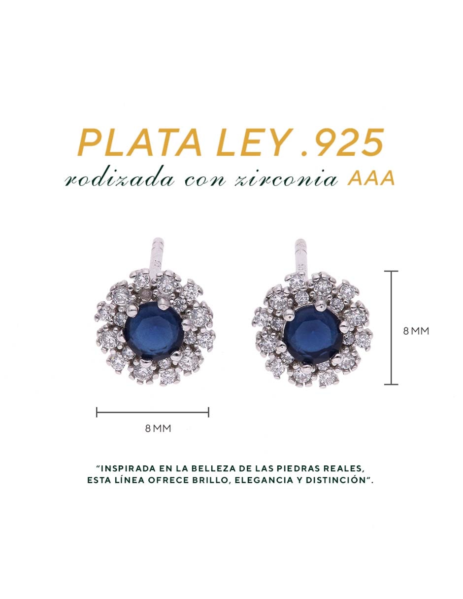 Set de aretes de plata p 925 con acabado brillante 4