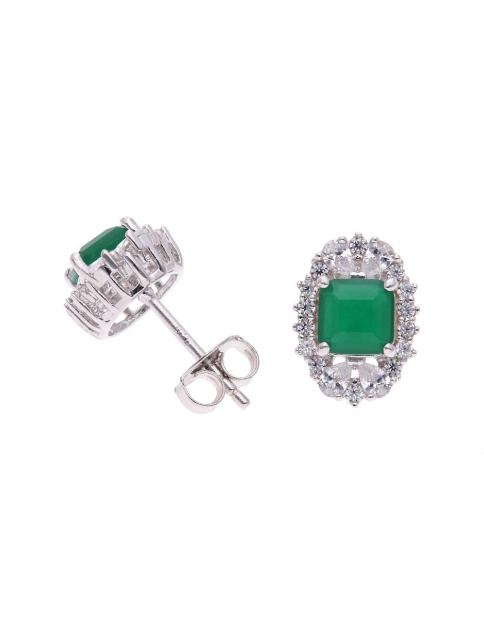 Set de aretes de plata p 925 con acabado brillante 4