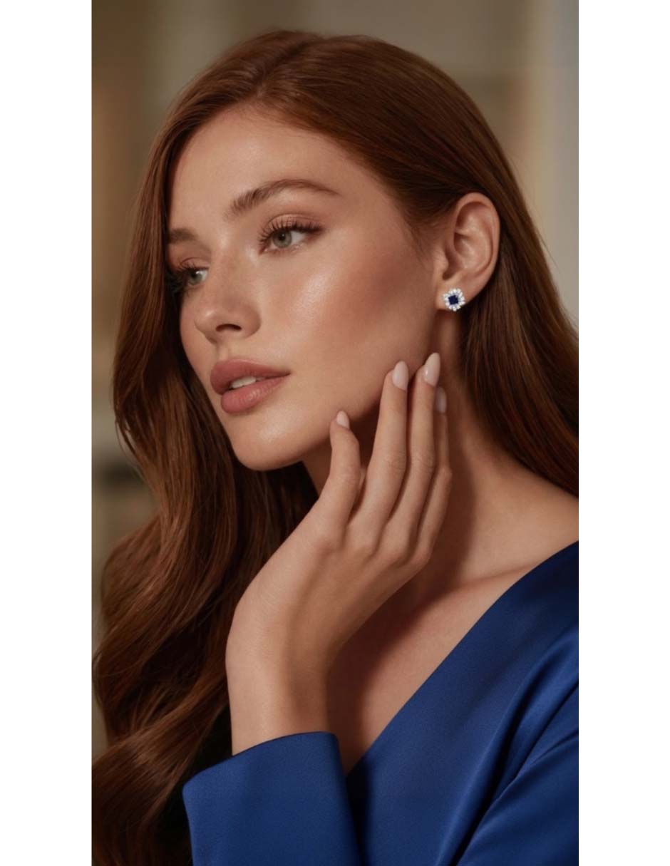 Set de aretes Universal Vanguardia Joyera de Plata P 925 con acabado brillante