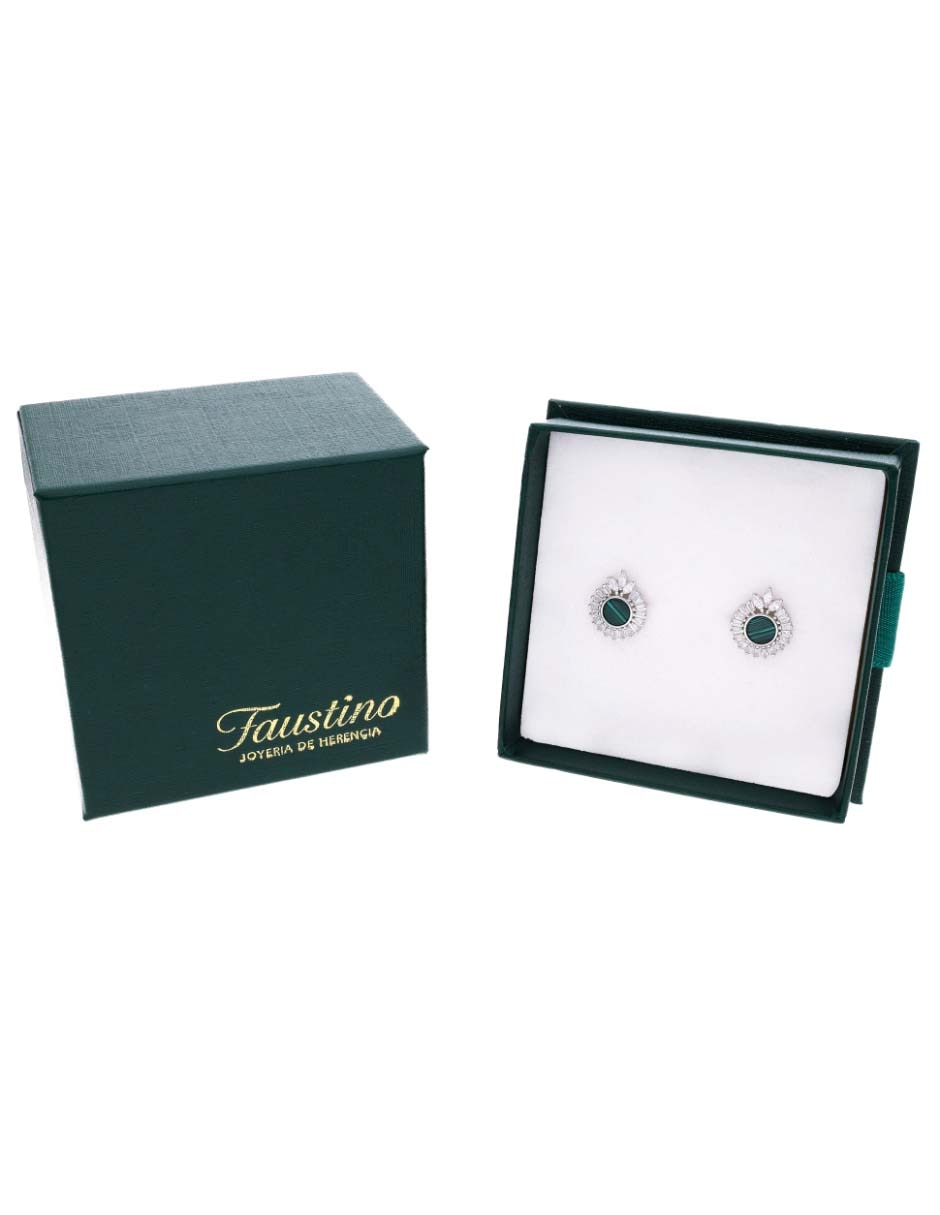 Broqueles Vanguardia Joyera de plata P 925 con acabado brillante zirconia
