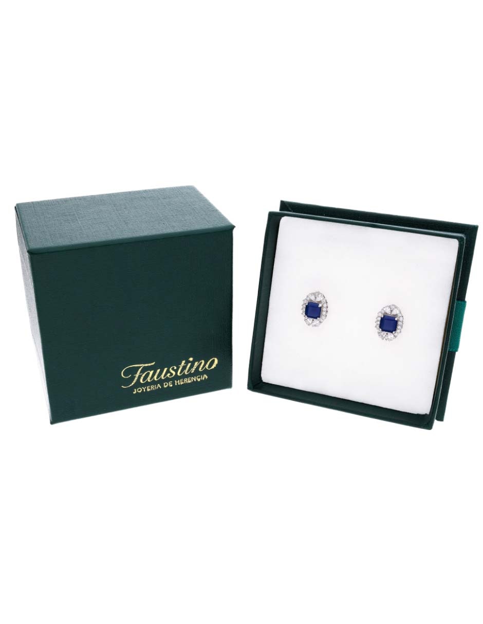 Broqueles Vanguardia Joyera de plata P 925 con acabado brillante zirconia