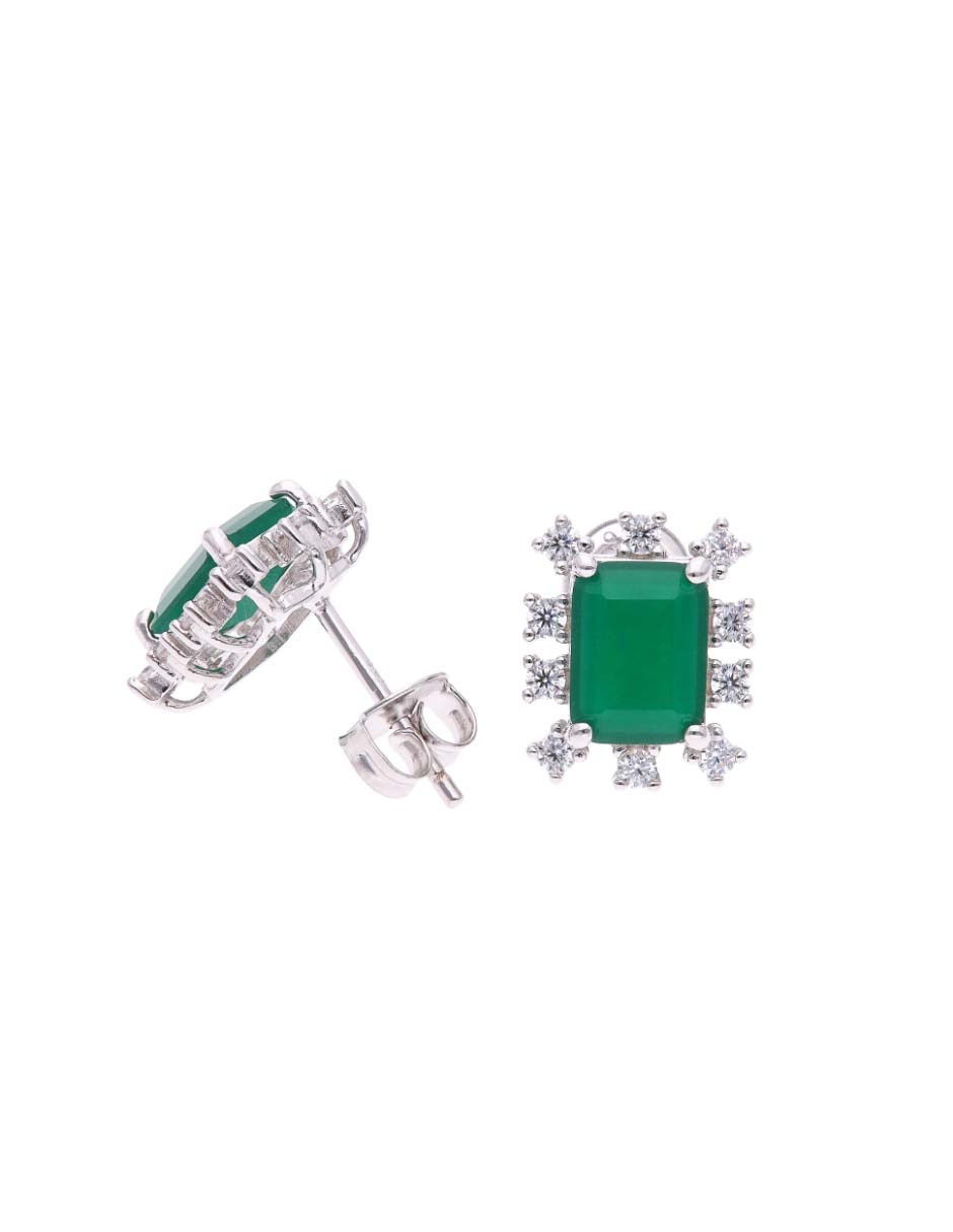 Set de aretes de plata p 925 con acabado brillante 2