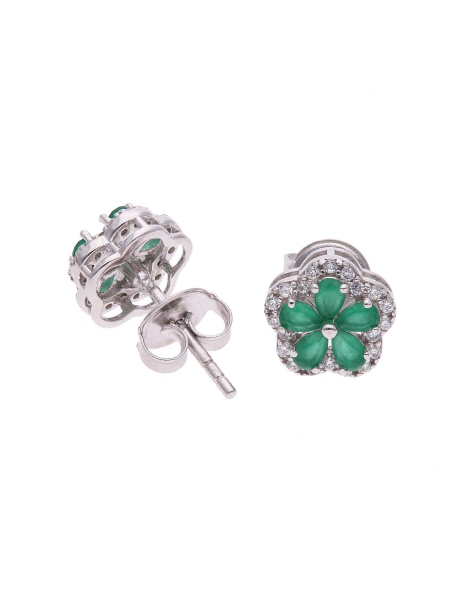 Set de aretes de plata p 925 con acabado brillante 4