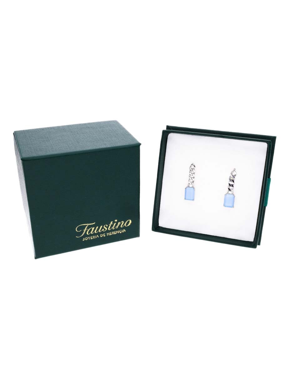 Aretes Vanduardia Joyera de plata p925 con acabado brillante larimar 5
