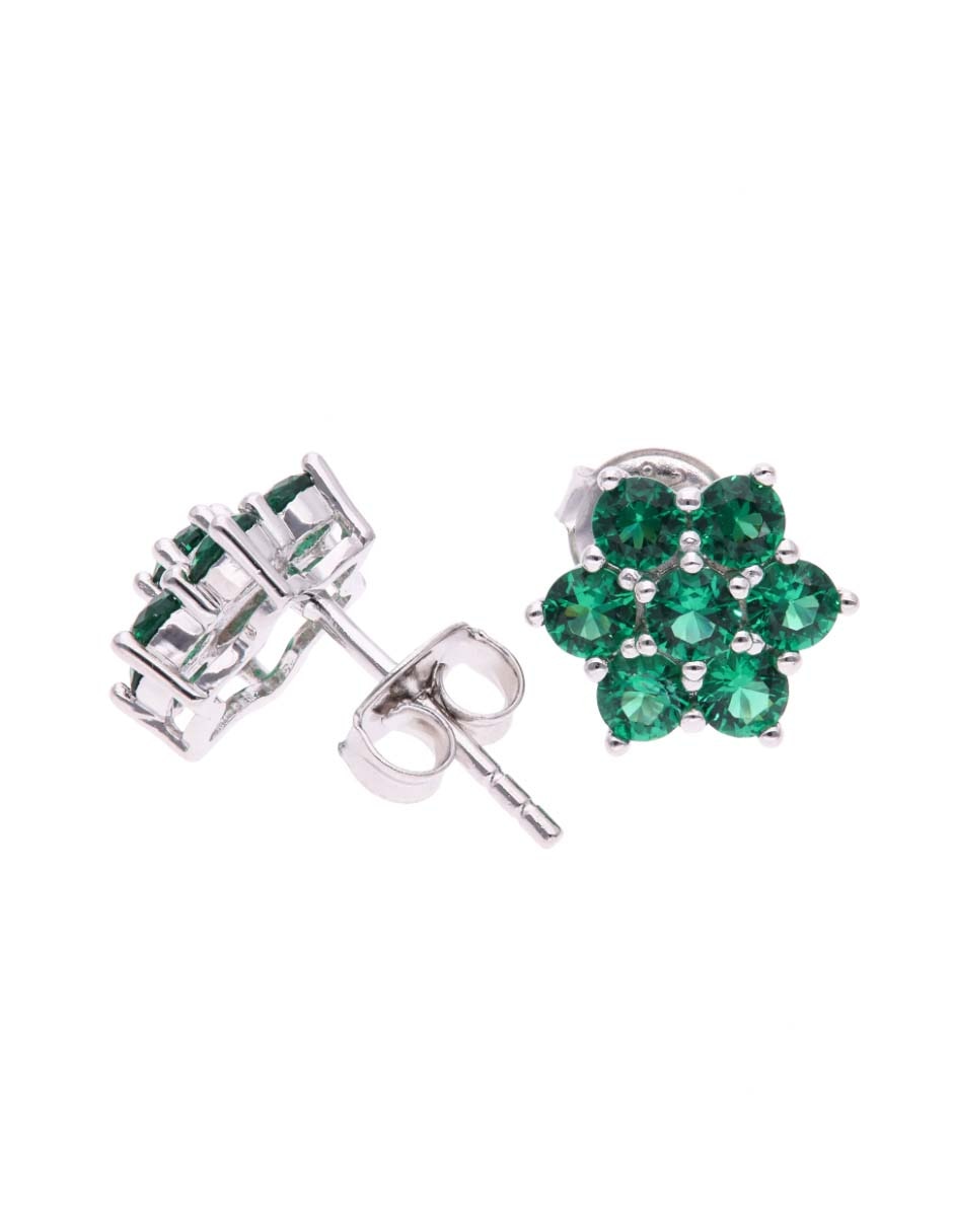 Set de aretes de plata p 925 con acabado brillante 2
