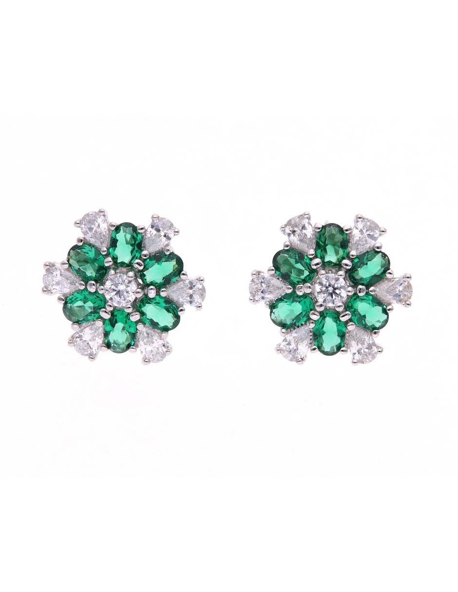 Set de aretes vanguardia joyera de plata p 925 con acabado brillante
