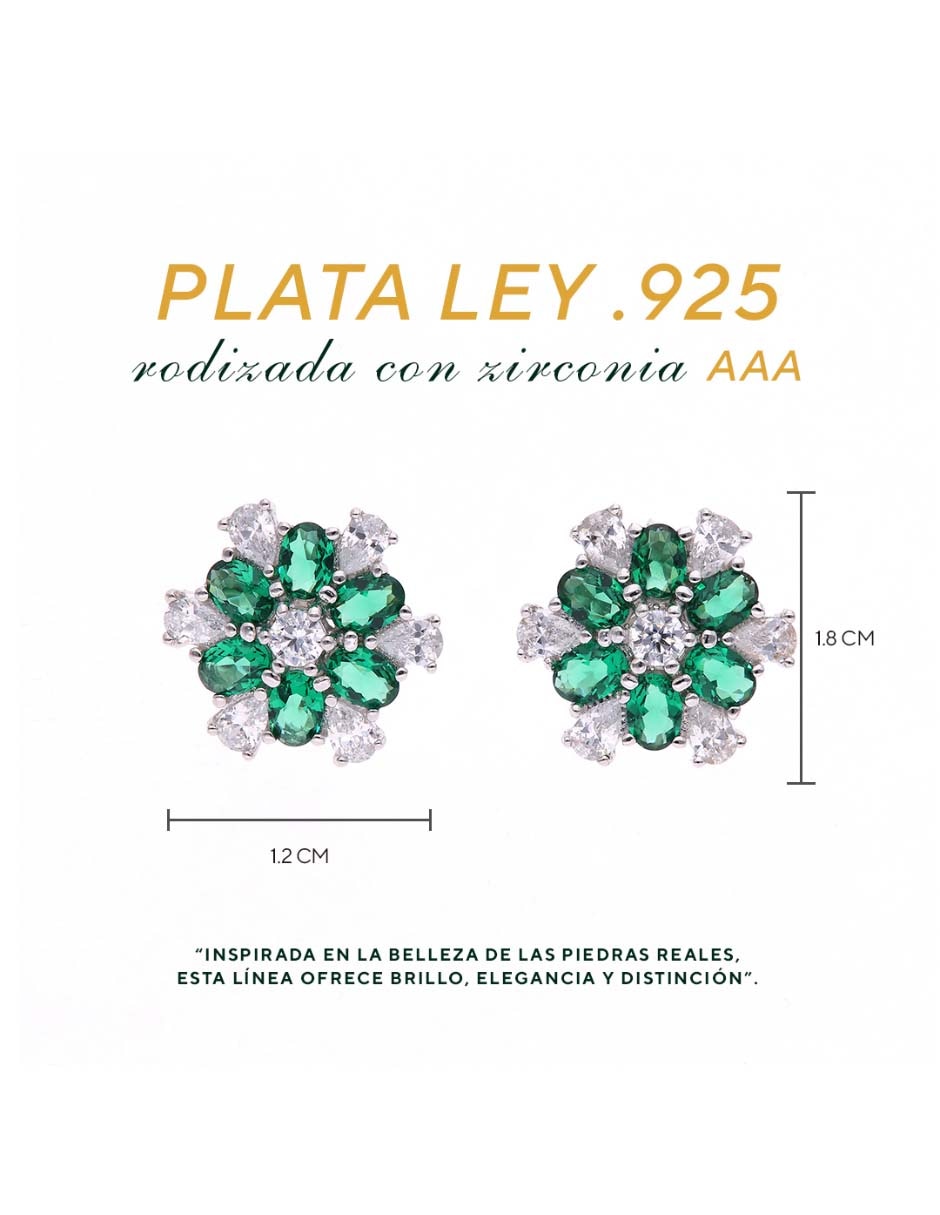 Set de aretes vanguardia joyera de plata p 925 con acabado brillante