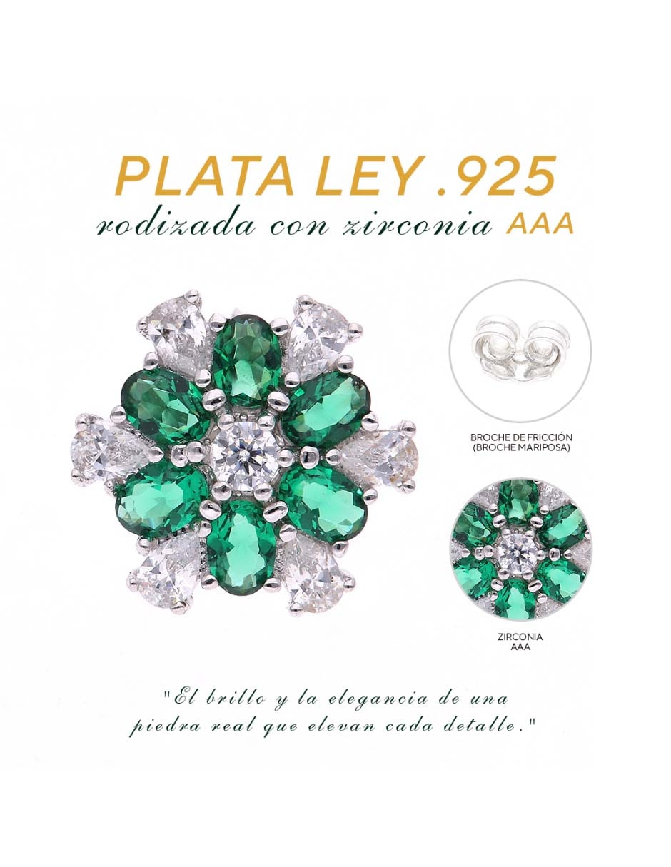 Set de aretes vanguardia joyera de plata p 925 con acabado brillante