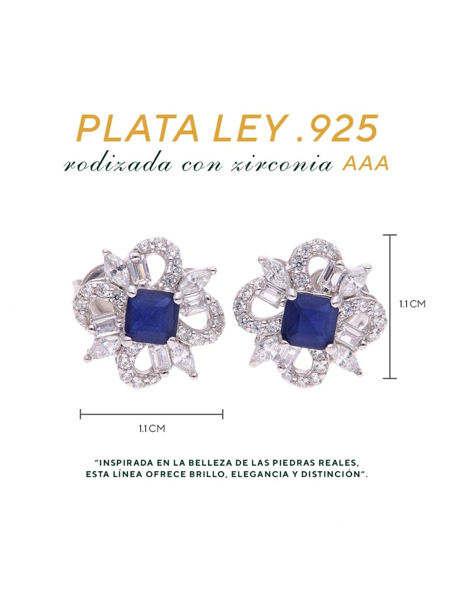 Set de aretes vanguardia joyera de plata p 925 con acabado brillante