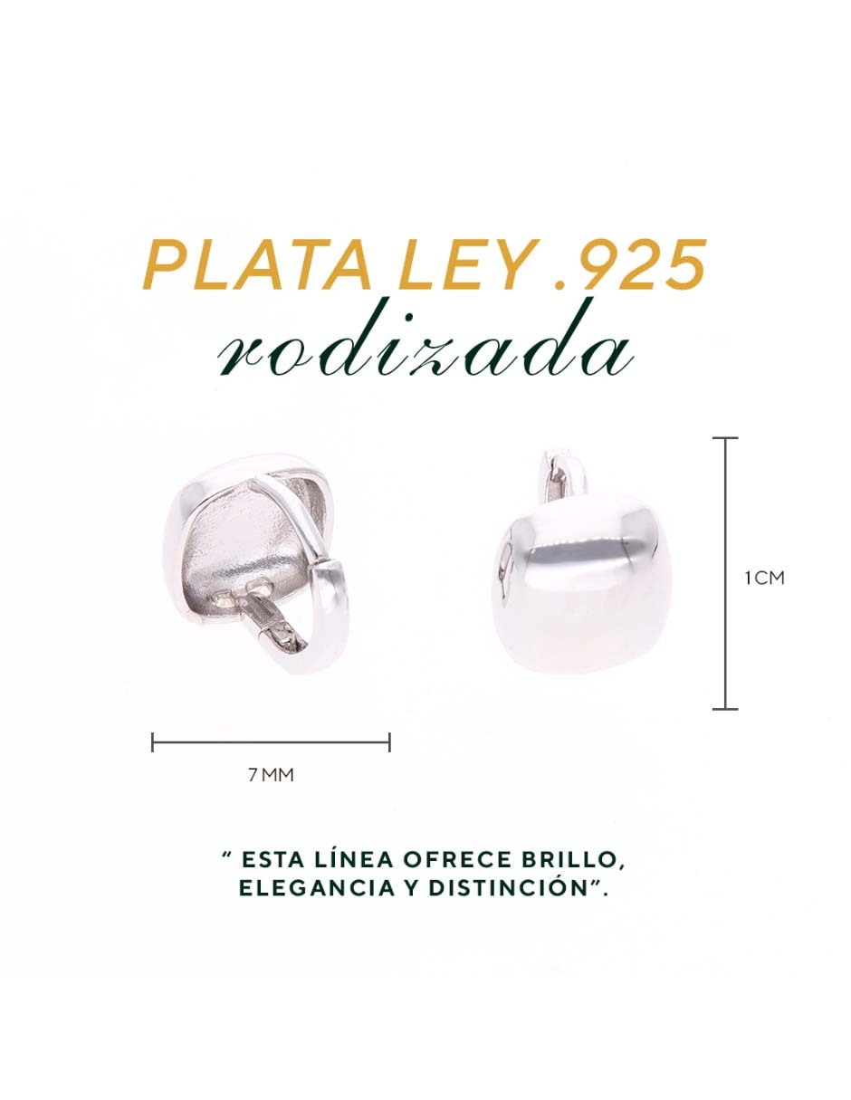 Set de aretes de plata p 925 con acabado brillante 2