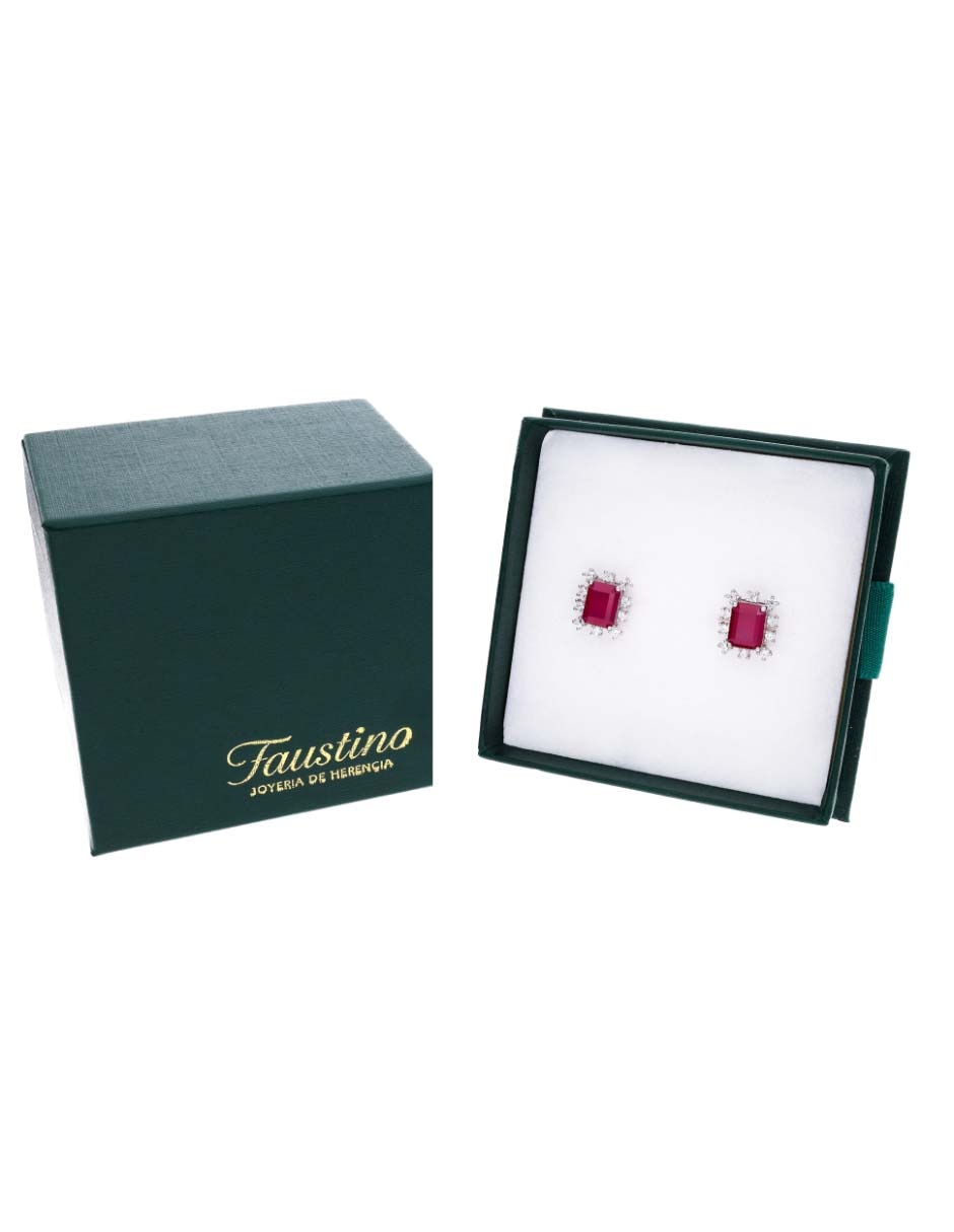 Broqueles de plata P 925 con acabado brillante zirconia 5
