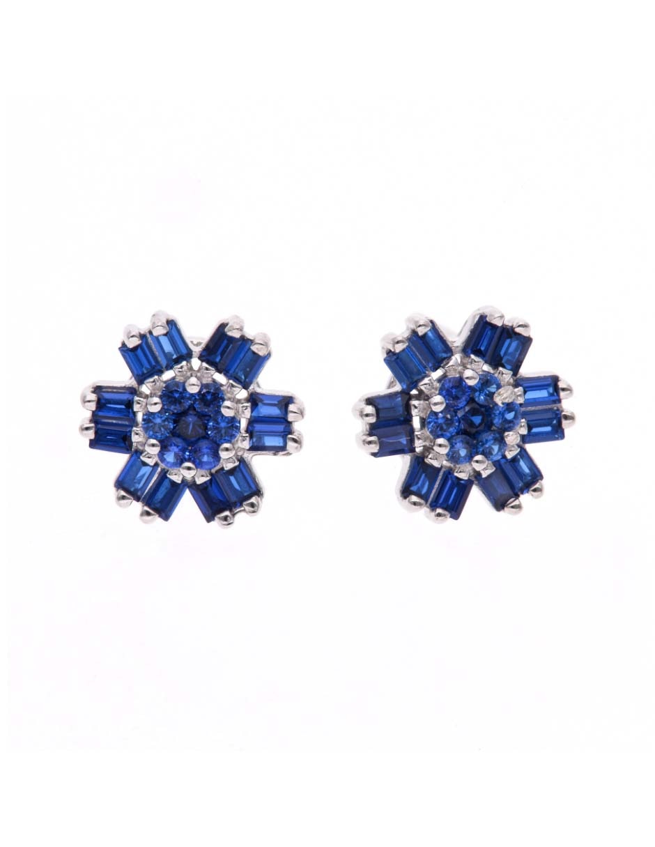 Broqueles Vanguardia Joyera de plata P 925 con acabado brillante zirconia