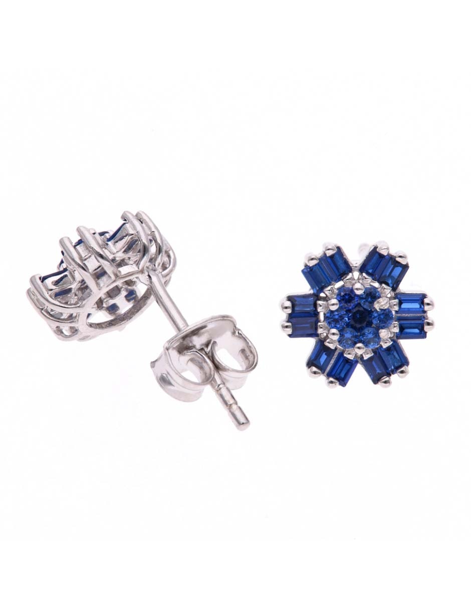 Broqueles Vanguardia Joyera de plata P 925 con acabado brillante zirconia