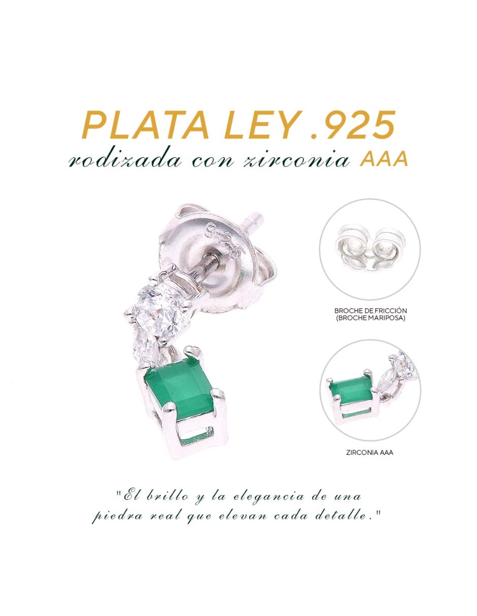 Aretes de plata p925 acabado brillante 6