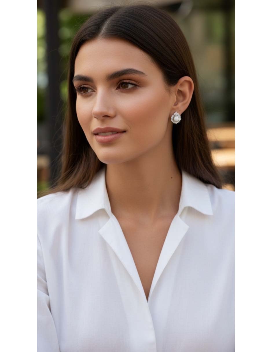Set de aretes Universal de Plata P 925 con acabado brillante 5